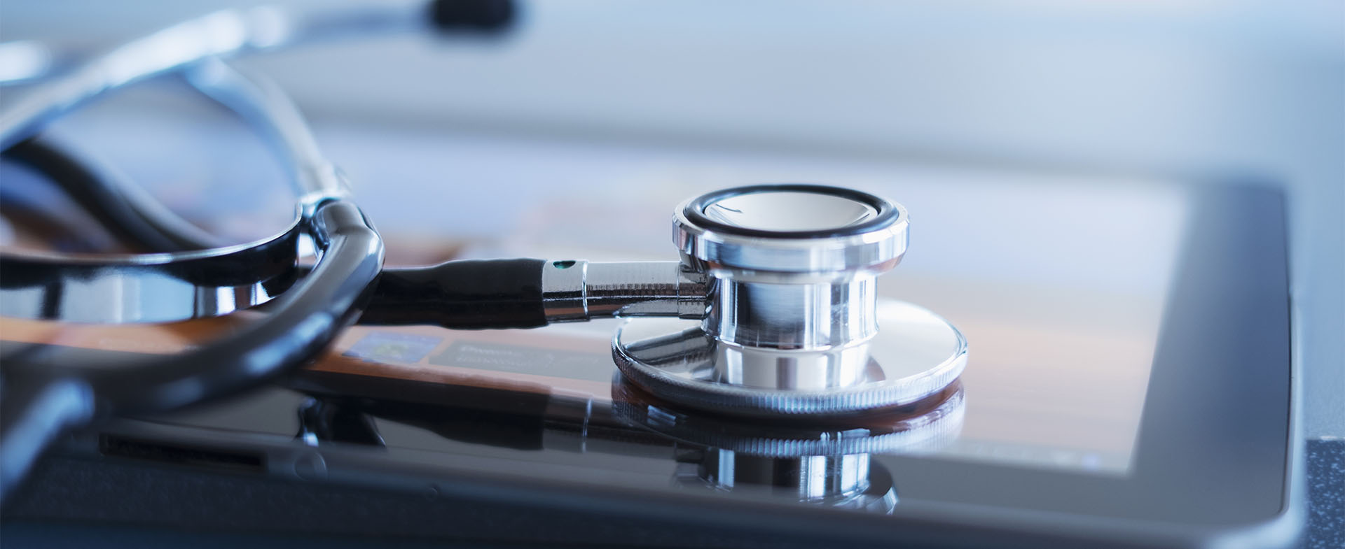 Stethoscope on tablet